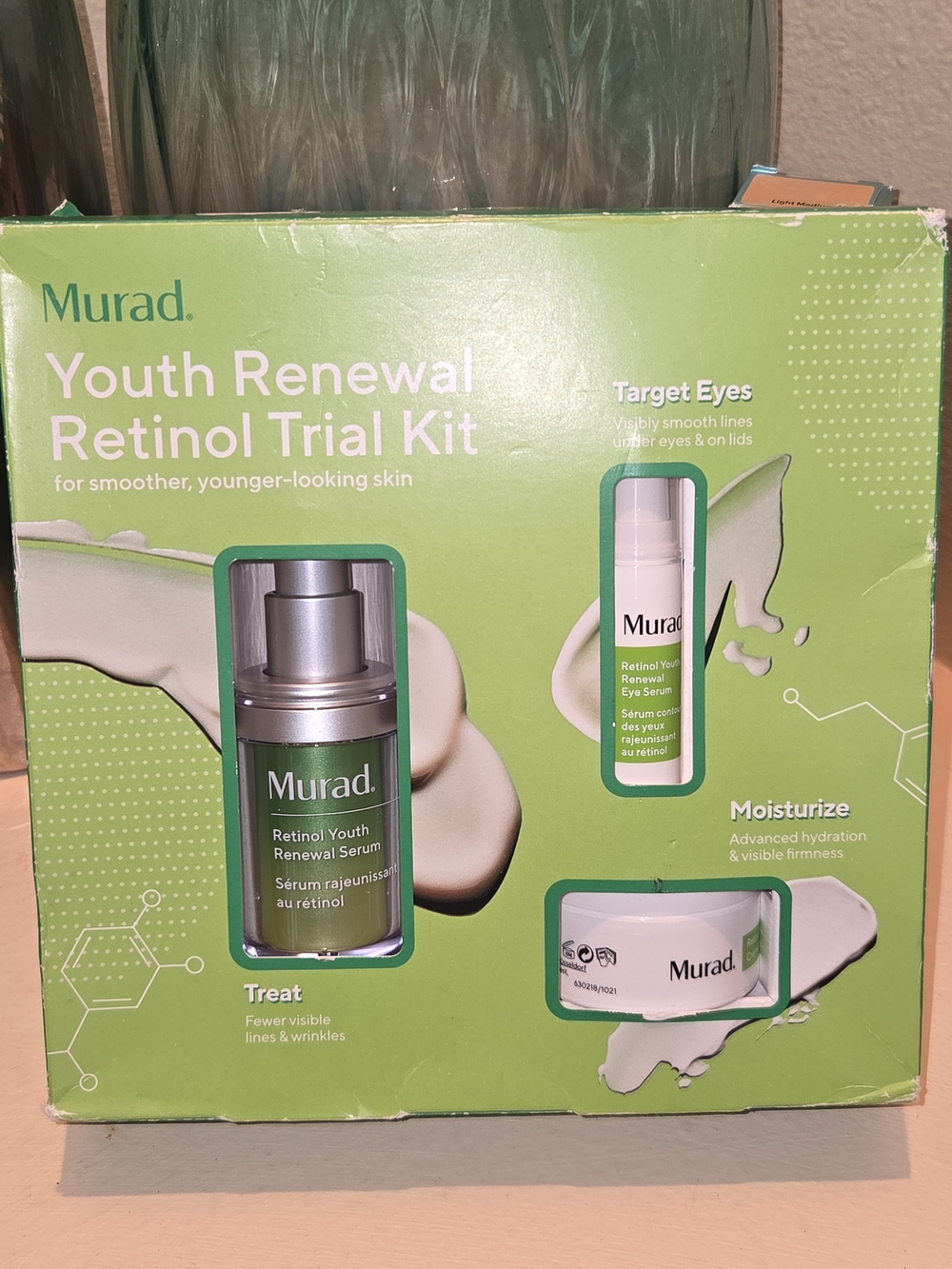 Murad Youth Renewal Retinol Trial Kit – 3-Piece Skincare Set New
